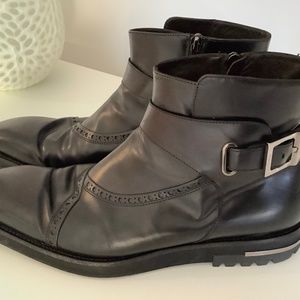 Caesar Paciotti men’s luxury designer black leather boots